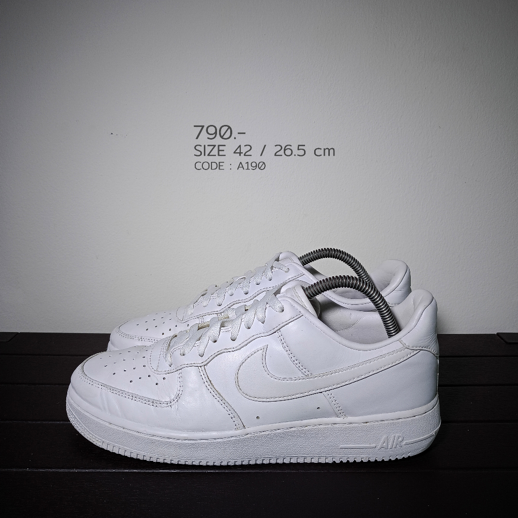 Nike Air Force 1 Fresh 42 / 26.5 cm AF1 สีขาว มือสองของแท้100% (A190)