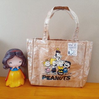 กระเป๋าสะพายข้างแนววินเทจลายการ์ตูน มีพลาสติกกันน้ำได้ Tote Bag คุณภาพดี