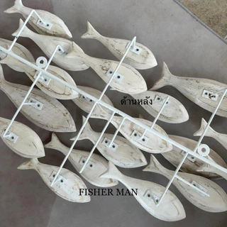 กรอบรูปปลาแขวนผนัง ปลาไม้แขวนผนัง Fishes Wall Hanging