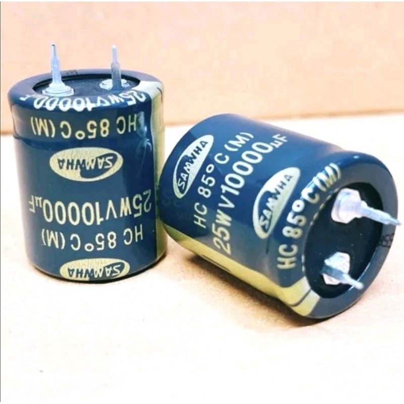 Capacitor ค่า 10000uF/25V. ยี่ห้อ Samwha ของแท้
