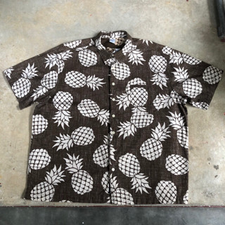 เสื้อฮาวาย Vtg.Hawaii Shirt OLD NAVY MADE IN SRI LANKA Sz.XXL 100% COTTON