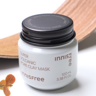 (รุ่นใหม่2023) Inniafree Super Volcanic Pore Clay Mask 2X 100ml. สุตรใหม่ มาส์กโคลนภูเขาไฟ