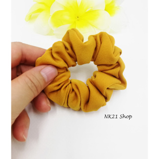 NK21 โดนัทรัดผม ไซส์มินิ หนังยางรัดผม สีชมพูอ่อน Mini Scrunchies,Scrunchies,Scrunchy,Hair accessories