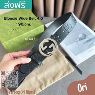 🔥เข็มขัดกุชชี่ Blondie Wide Belt 4.0❌งานออริ❌90cm.🔥[หนังแท้] ภาพถ่ายงานจริง ทักแชทก่อนกดสั่งซื้อ