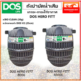 ถังบำบัด ถังบำบัดน้ำเสีย DOS รุ่น HERO FIT ดอส ฮีโร่ฟิต ประหยัดพื้นที่ อุปกรณ์ครบชุด