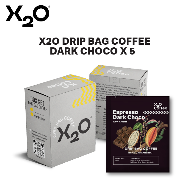 X2O  DRIP BAG COFFEE  ESPRESSO DARK CHOCO X 5