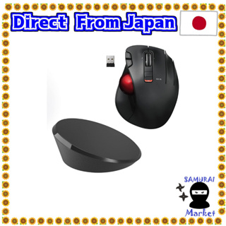 【Direct From Japan】 [Contained Disc Pad Set] ELECOM MOS wireless trackball (thumb) red ball 6 button tilt function (left and right scrolling) Gaming grade optical sensor adoption Black M-XT3DRBK-G