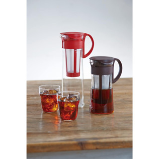 Hario Cold Brew Coffee Pot Mizudashi 600ml / 1000ml, Brown, Red MCPN-7CBR/MCPN-7R / MCPN-14CBR/MCPN-14R