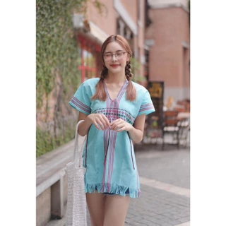 🎀 เสื้อกะเหรี่ยง ผ้าฝ้ายทอมือ เสื้อพื้นเมือง งานฝีมือชาวบ้าน พร้อมส่ง (จัดส่งด่วน!!) 📌
