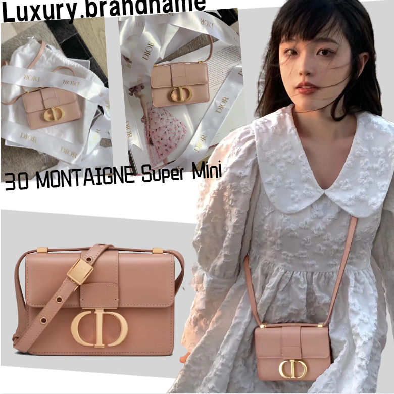 ดิออร์ กระเป๋าถือ Dior/30 MONTAIGNE Super Mini/กระเป๋าสะพายข้างผู้หญิง/กระเป๋าสะพายไหล่