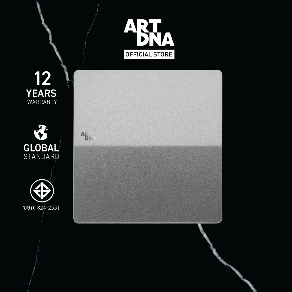 ART DNA รุ่น A61 Switch สีSilver 2 Way design switch สวิตซ์ไฟโมเดิร์น สวิตซ์ไฟสวยๆ ปลั๊กไฟสวยๆ