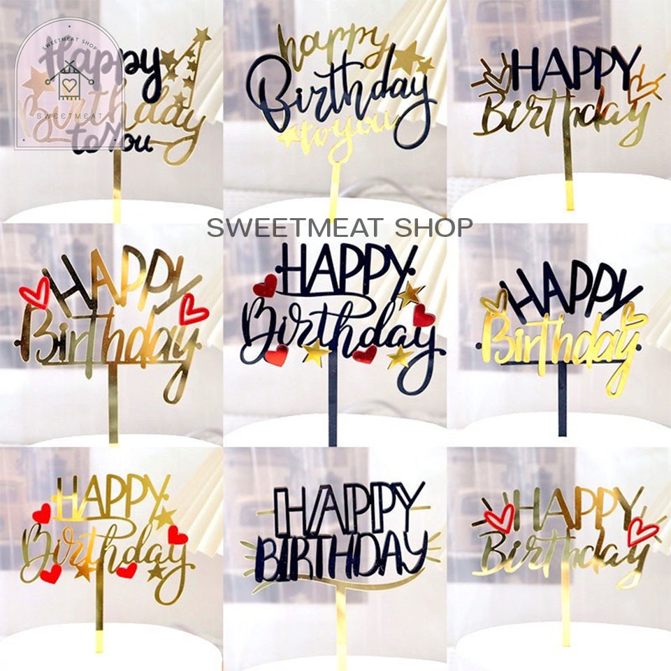 ป้ายHBD ป้ายอะคริลิค แต่งเค้ก - รูปที่ 5