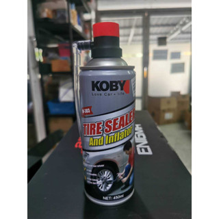 สเปรย์ปะยางพร้อมเติมลม KOBY Tire Sealer and Inflator ขนาด 450 ml.