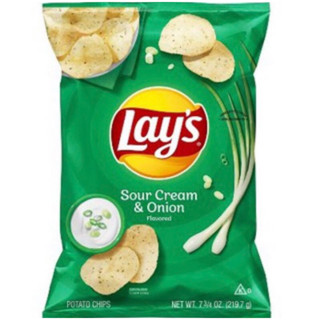 Lays export Sour cream &amp; onion เลย์ รสซาวครีม&amp;หัวหอม สินค้านำเข้าจากอเมริกา