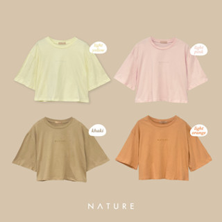 🍎 ลด45.-โค้ดWYQESS🍋nature.bkk - TSN4094 เสื้อยืดครอปเนเจอร์ nature crop