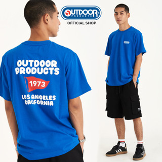 OUTDOOR PRODUCTS U CLASSIC  AUTHENTIC FLAG TEE เสื้อยืดคอกลม เสื้อยืดแขนสั้น Style ODUTS