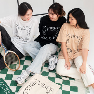 ✨New✨vibes.brandd x 28cm⌇Everyday Vibes Oversized Tee cotton100% ⌇ เสื้อยืด