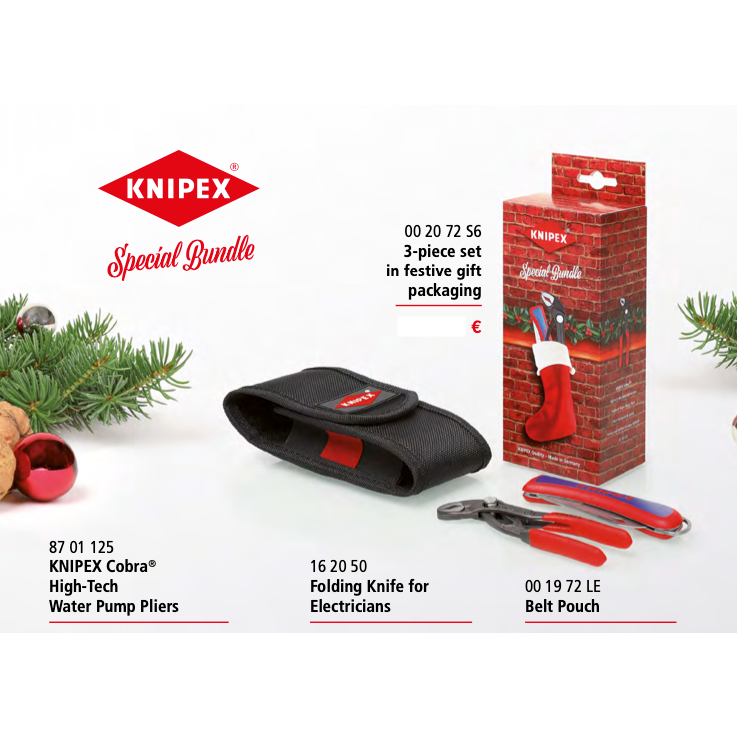 KNIPEX NO.00 20 72 S6 Pliers Set 3 parts XMAS 2021 Pro Flash Sale วันเดียวเท่านั้น