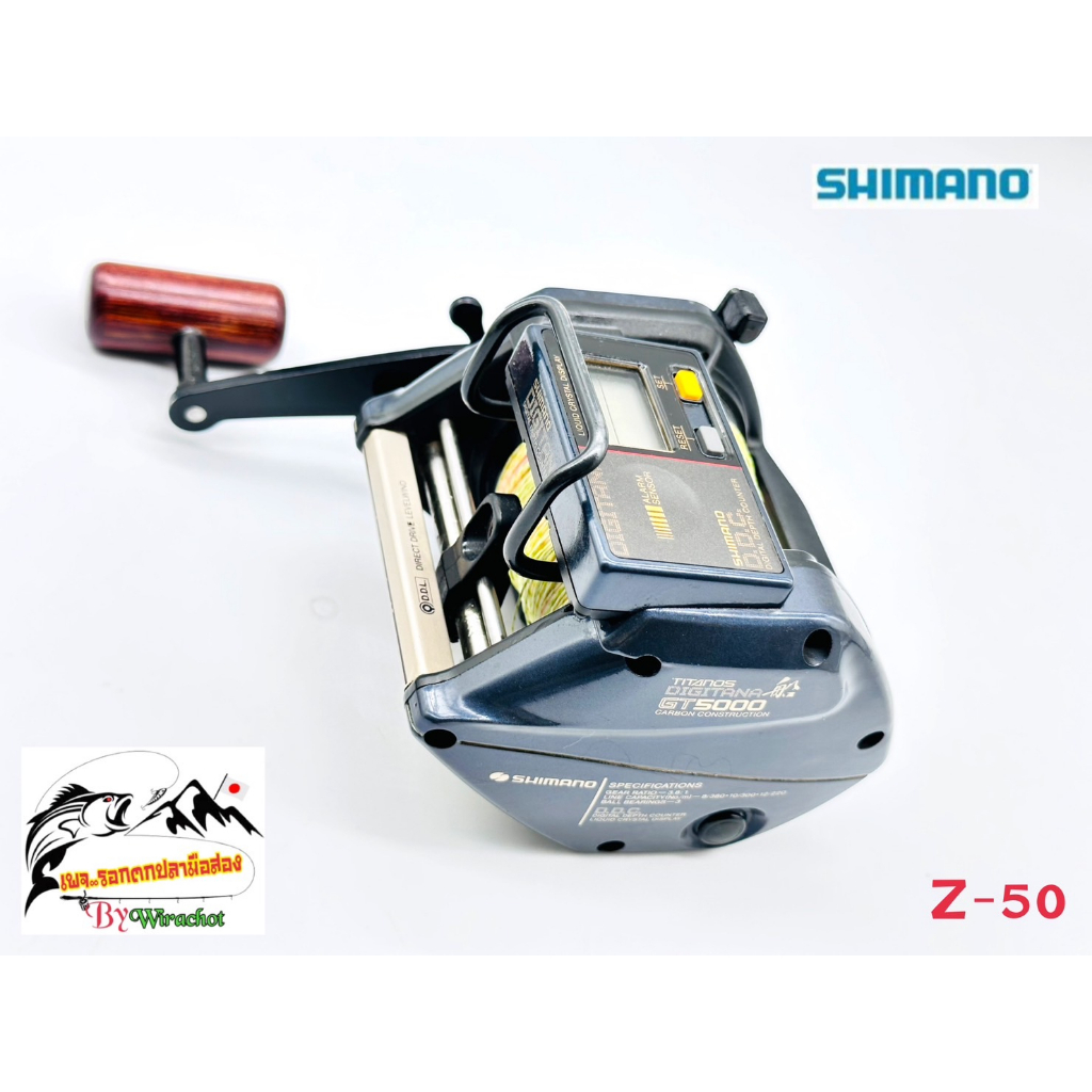 รอก รอกญี่ปุ่น รอกญี่ปุ่นมือ2 รอกตกปลา รอกเบท รอกหยดน้ำ Shimano (ชิมาโน่) Titanos Digitana GT-5000 (Z-50) รอกเบททรงกลม ร