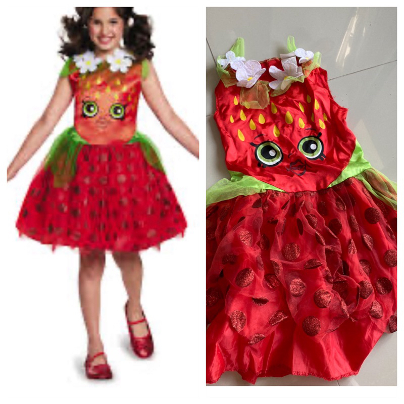 costume princess ชุดเจ้าหญิง เด็ก ชุดคอสตูม ชุดแฟนซีเด็ก Disguise Shopkins Strawberry Classic
