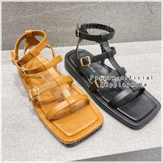 รองเท้ารัดส้น Charles&amp;keith  รุ่น Buckled Gladiator Sandals :  CK1-70580198 แท้จากชอป พร้อมอุปกรณ์