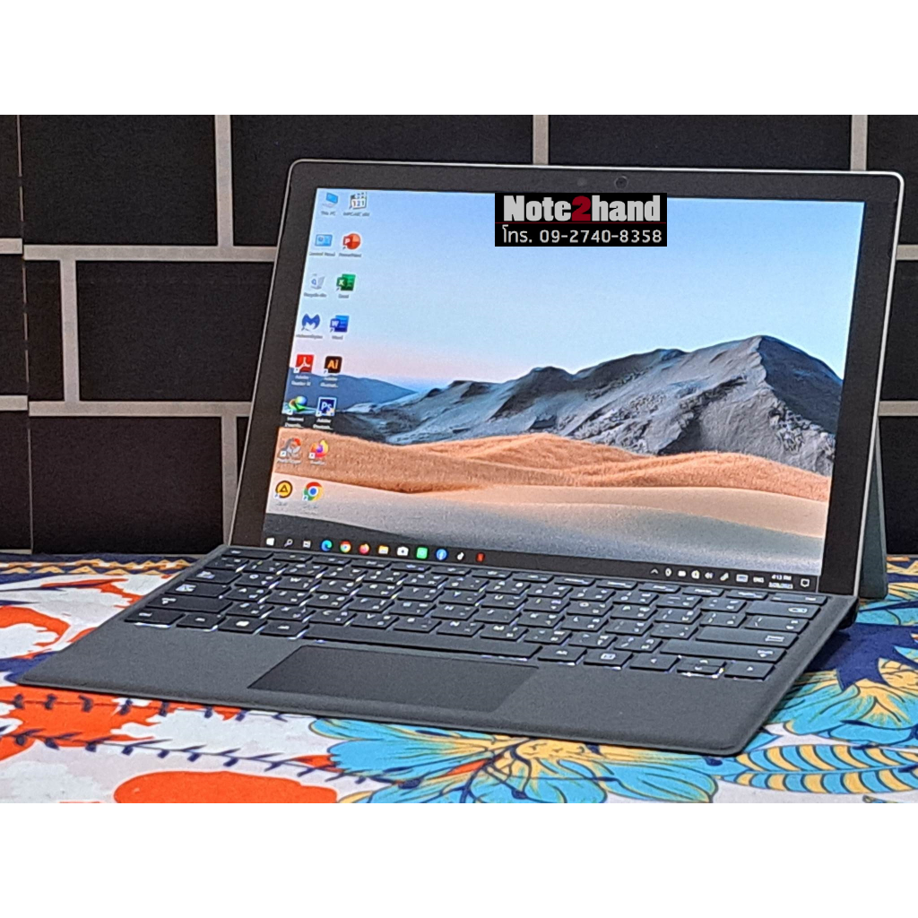 โน๊ตบุ๊คมือสอง Microsoft Surface Pro 6 Core i5-8250U จอทัชสกรีน 12.3” แรม8+SSD128+วินโดว์แท้