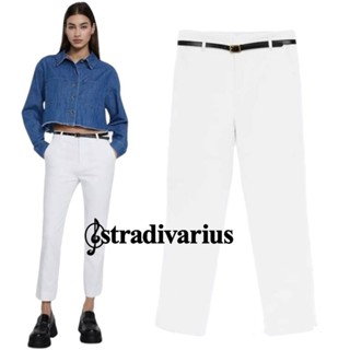 Stradivarius : White Smart trousers กางเกงขาว