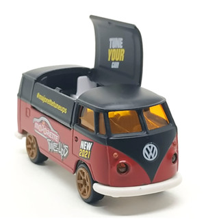 Majorette Volkswagen T1 - Tune Ups Black/Red ล้อ RT6SB Scale 1/59 (8cm) ไม่มี package