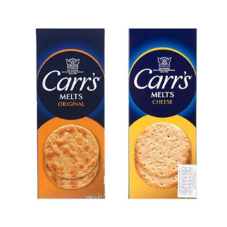 Carr’s Original &amp; Cheese cracker Melts แครกเกอร์นำเข้า จากเนเธอแลนด์🇳🇱 150g. มี2รสชาติ 1.Original 2.Cheese ขนาด150กรัม