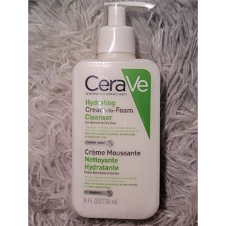 ฉลากไทย เซราวีครีม ทูโฟม คลีนเซอร์ 236 ml CERAVE HYDRATING CREAM TO FOAM CLEANSER 236 ml