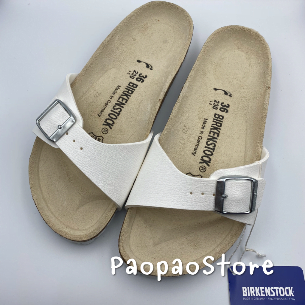 ของแท้พร้อมส่ง Birkenstock Madrid ขาว/ดำ/น้ำตาลเข้ม