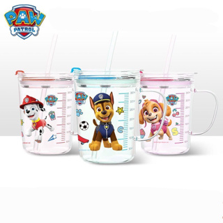 After kids แถมฟรี หลอดดูด Paw Patrol แก้วน้ำเด็ก 350 ml วัสดุเป็นแก้วทนความร้อนสูงพร้อมฝาปิด