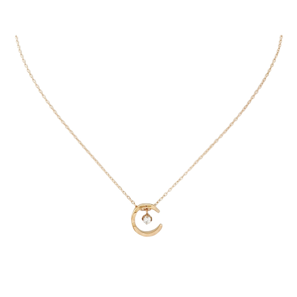 LAROV สร้อยคอ รุ่น NR89-02 สีพิ้งค์โกลด์ สแตนเลสแท้