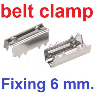 (10ชิ้น)6mm timing belt fixing clip stainless iron fixed serrated clip timing belt clamp แคลมป์ สายพาน