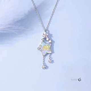 GLAMOR✨สร้อยคอเงินแท้ Aurora Star จี้ดาวเปลี่ยนสี สร้อยคอเพชร สร้อยจี้ดาวสวยๆ ดีไซน์สุดหรูหรา