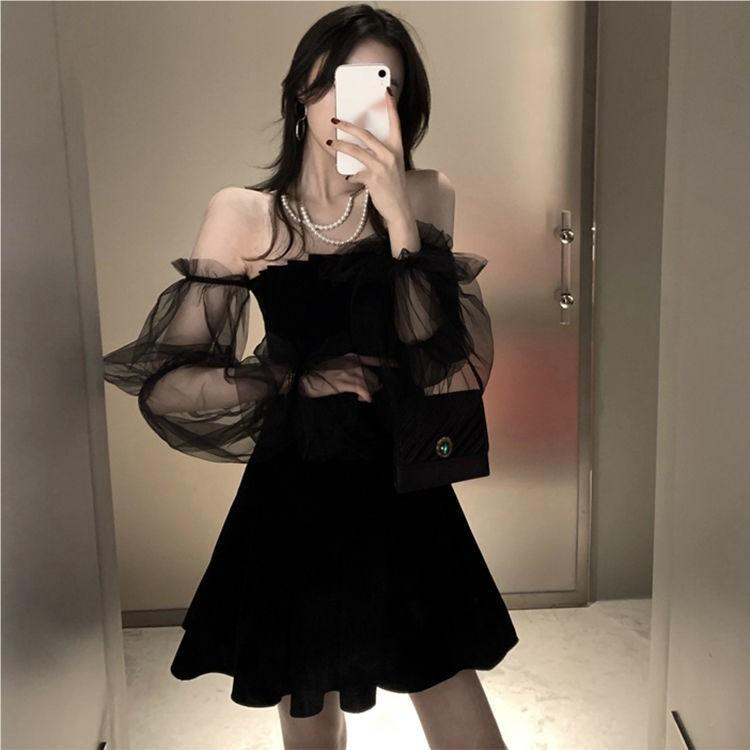 Luna shop เดรส ชุดเดรสสีดำเซ็กซี่ พร้อมส่งจากกทม มาถึงใน 3-5 วัน