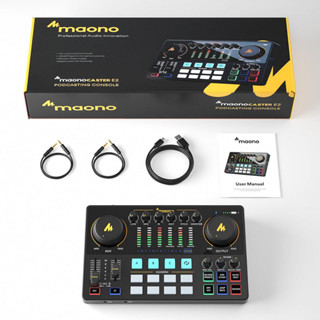 Maono Maonocaster AU-AME2 *ของแท้รับประกัน 1ปี* Podcast Mixer, มิกเซอร์พ็อดแคสท์, 48kHz /16bit, Bluetooth 4.2 ฟรี!! สาย3