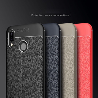 MobileCare Huawei Nova 3, Nova 3i Nova 3e Huawei Y9/Y9 Pro 2019 Silicone Litchi Leather PU Back Cover