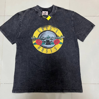 GUNS N ROSES EUROPEAN TOUR91 VINTAGE WASH COTTON T-SHIRT เสื้อวินเทจ วงกันแอนโรส ผ้าฟอก