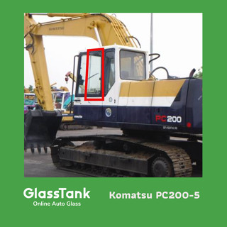 กระจกบานเลื่อนหลังซ้ายโคมัตสุ Komatsu PC200/5 กระจกแม็คโคร