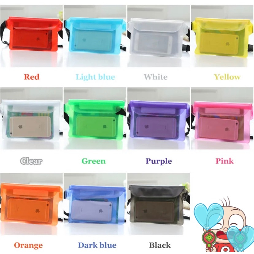 พร้อมส่งในไทย ซองกันน้ำเเบบคาด weterproof bag เเบบหนา ซองโทรศัพท์ ซองมือถือ กันน้ำ4ชั้น ปรับสายคาดได้ ถ่ายรูปทัชสกรีนได้