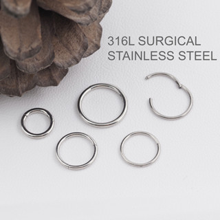 PiercingRoom by Jay, 316L Surgical Stainless Steel Clicker Hoop ห่วงล๊อคสแตนเลส เกรดการแพทย์