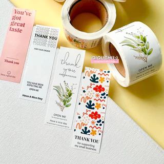 [พร้อมส่ง🇹🇭] สติ๊กเกอร์ปิดผนึก (ม้วน 100 ดวง) มีให้เลือก 4 ลาย