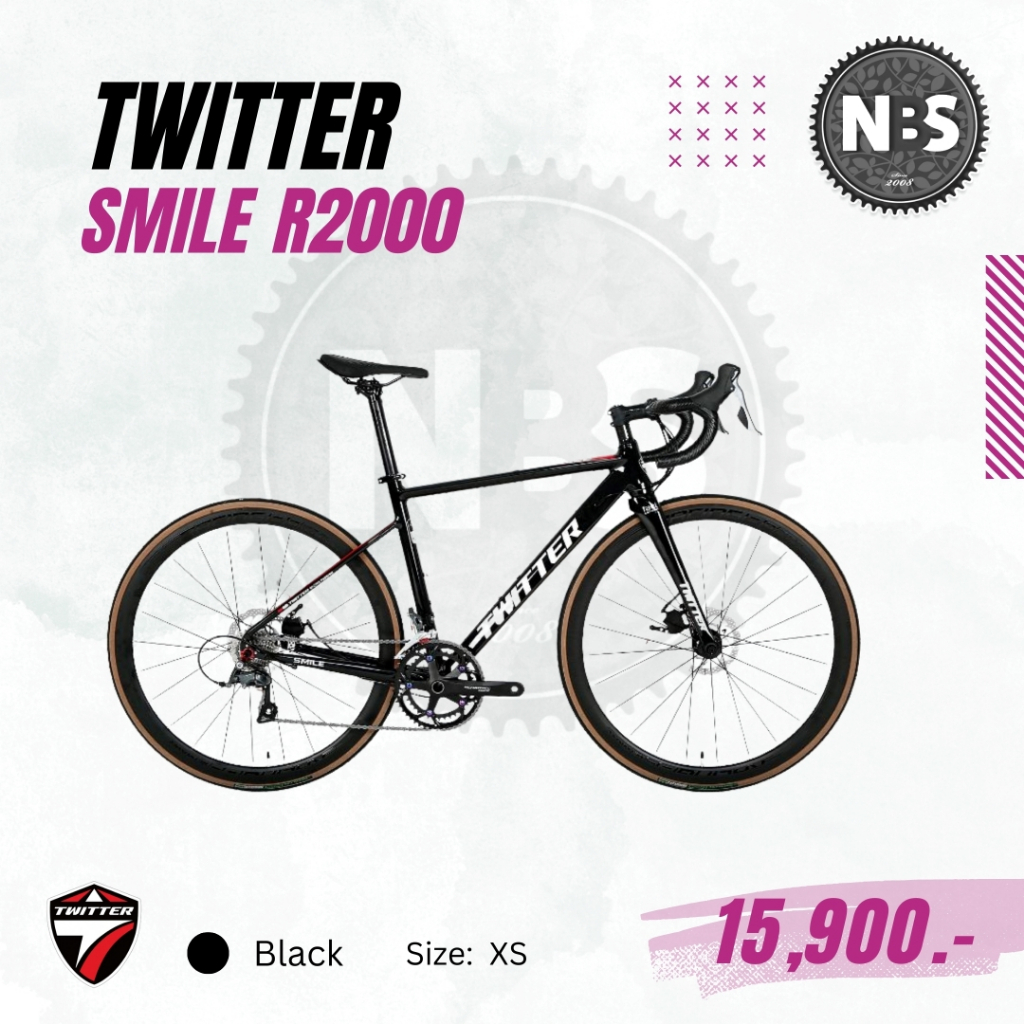 TWITTER จักรยาน SMILE R2000-16Speed Claris