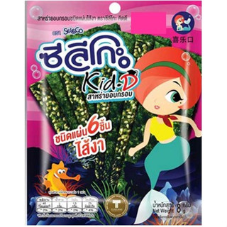 ซีลีโกะ Kid-D สาหร่ายอบกรอบไส้งาชนิดแผ่น 8 กรัม (แพ็ก 10 ชิ้น)