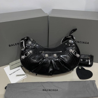 BALENCIAGA LE CAGOLE BLACK LEATHER BAG กระเป๋าถือ สะพายไหล่ แบรนด์บาลองเซียก้า