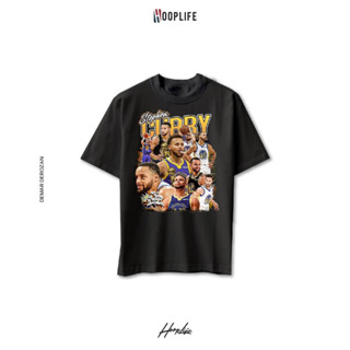 เสื้อยืดแฟชั่น เสื้อยืดแนวสตรีท HoopLife Stephen Curry Vintage Oversize Tee Bootleg Collection V.1