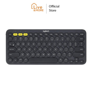 Logitech Bluetooth Multi Device Keyboard คีย์บอร์ดไร้สาย รุ่น K380 สีดำ