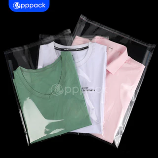 (แพค100ใบ) ถุงแก้ว OPP ฝากาว SIZE L (ขนาดใหญ่) ซองพลาสติกใส