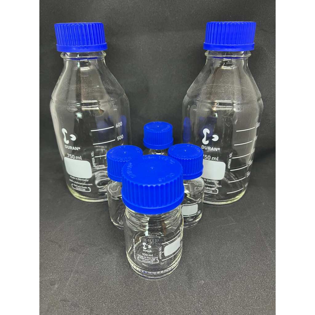 ขวดใส่สารเคมี Duran สีใส Laboratory bottle ขวดดูแรน